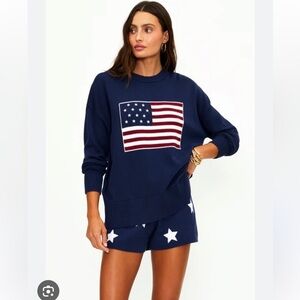 NWT Beach Riot Callie Sweater Americana Navy